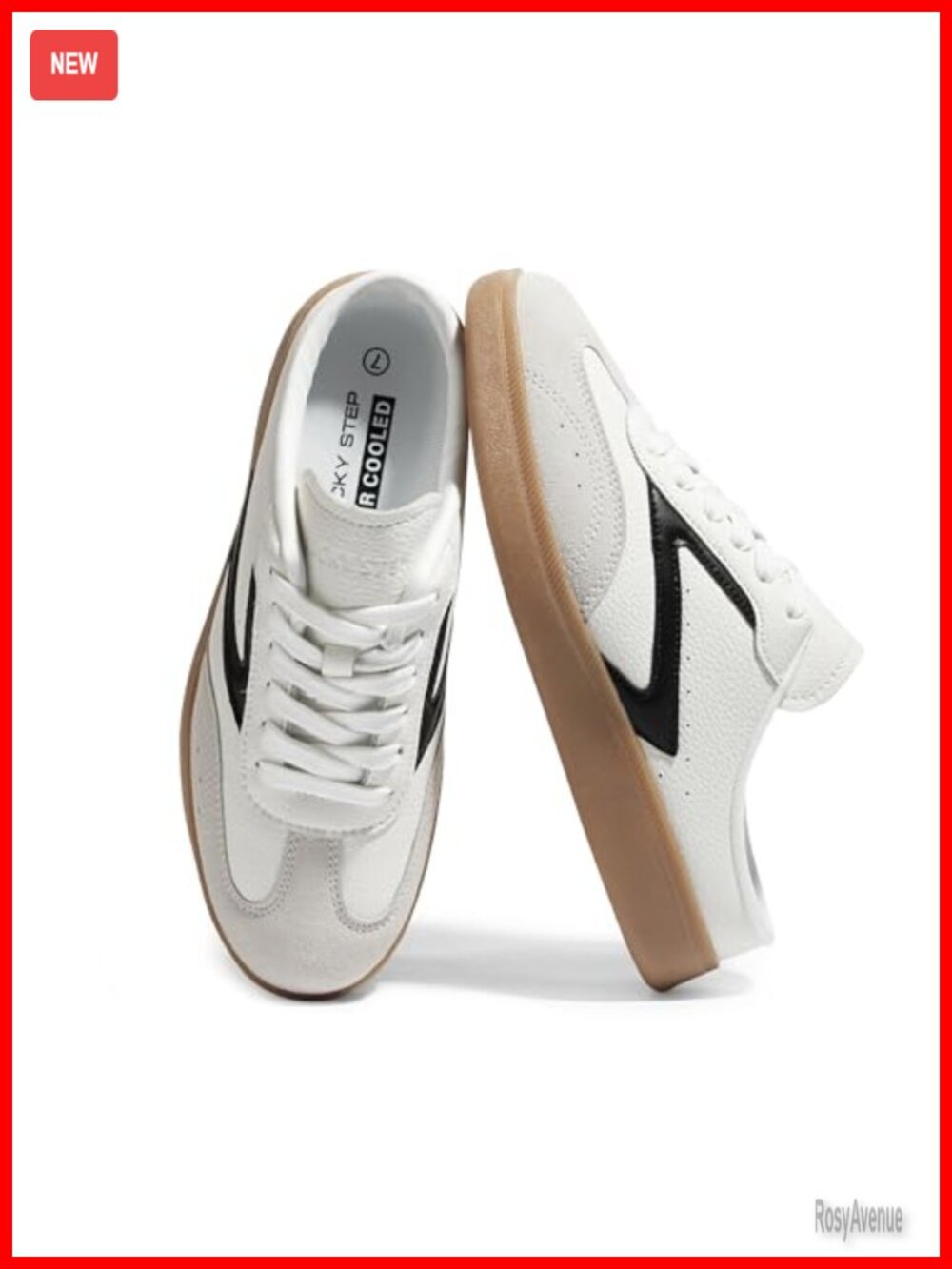 Women's Lace Up Backless Sneakers PU Slip On Casual Shoes